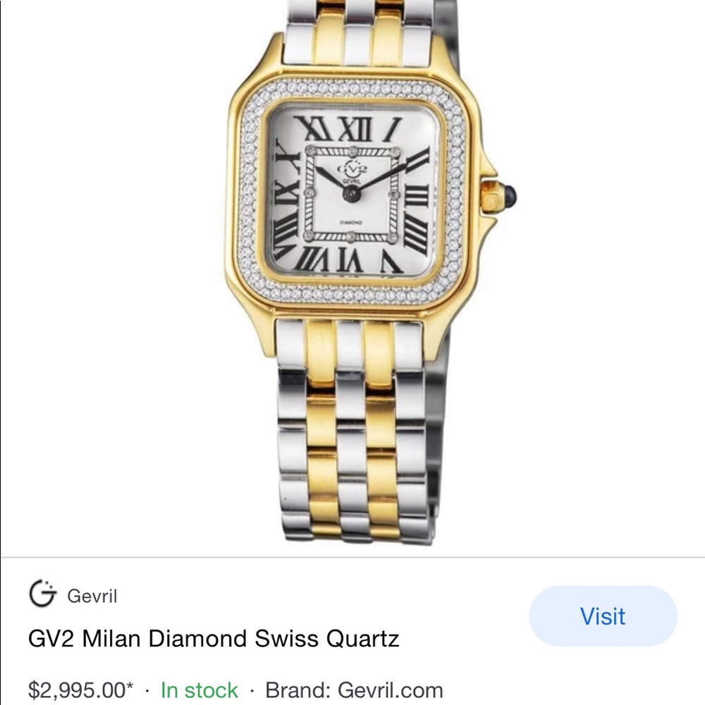 Gevril Women’s Milan Diamond Bracelet Watch